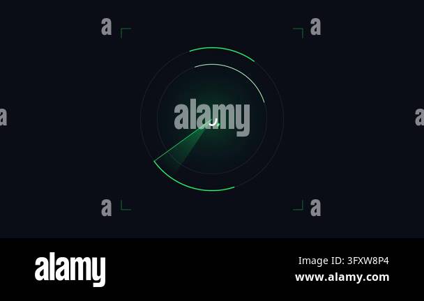 Scanner Animate Digital fingerprint scanner animation glowing green on dark screen ...