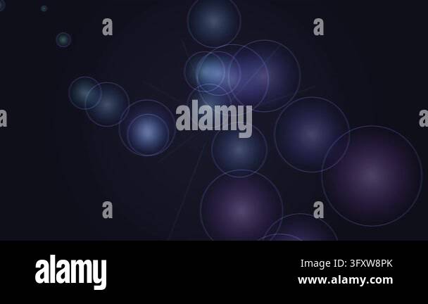 Abstract 4k Moving Animated abstract background with glowing blue and purple circles and ...