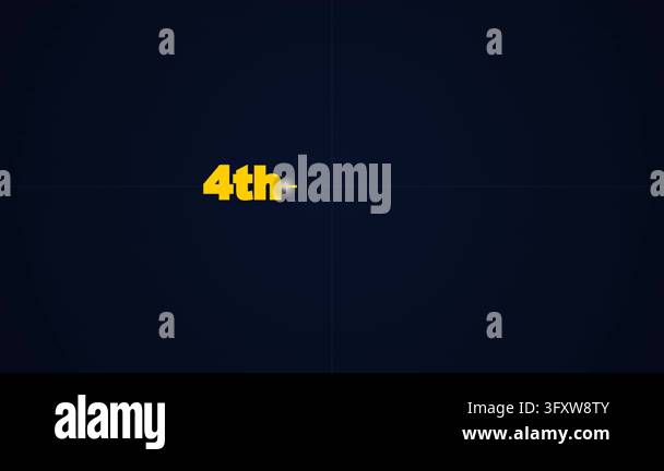 Writing Yellow Background Animated yellow text 4th of writing on dark background with glittering ...