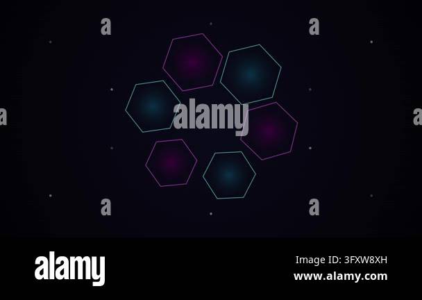 Rotating Hexagonal Infographic Elements for Data Visualization Stock ...