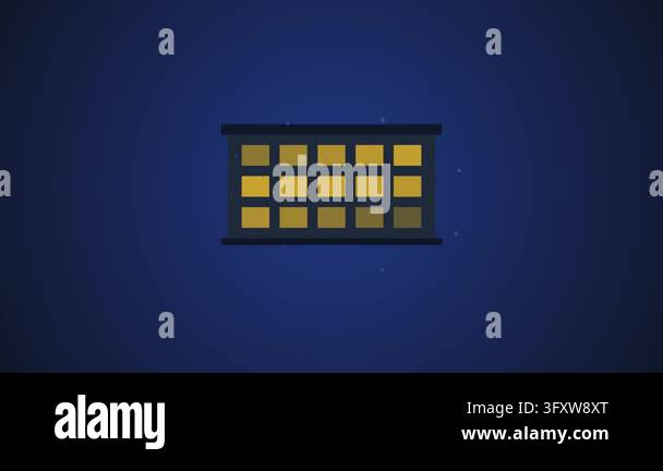 Lighting Design Animation Flat design animation: Building windows turn lights on and off at night ...