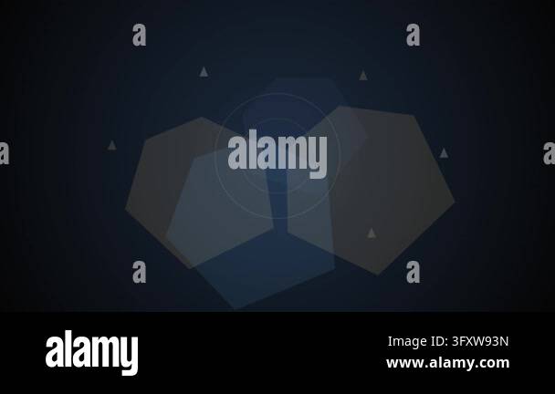Abstract Weather Map Abstract Digital Background with Rotating Hexagons and Radar Overlay ...