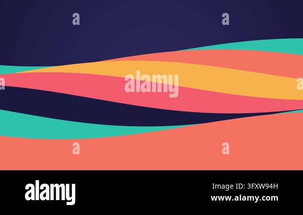 Abstract Motion Background With Smoothly Waving Colorful Stripes Stock ...