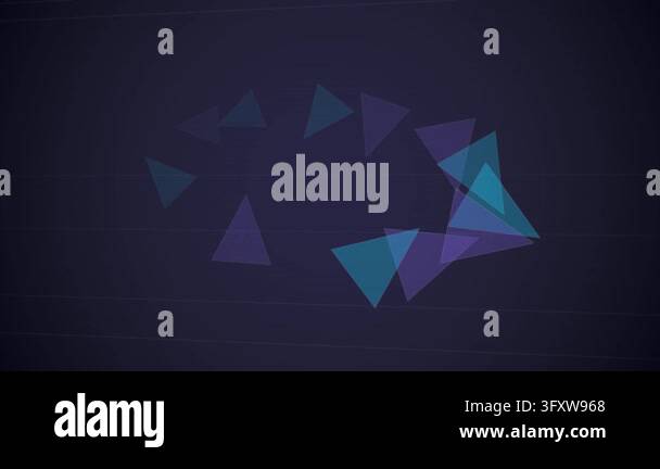 Abstract Motion Graphics Featuring Rotating Triangles on Dark ...