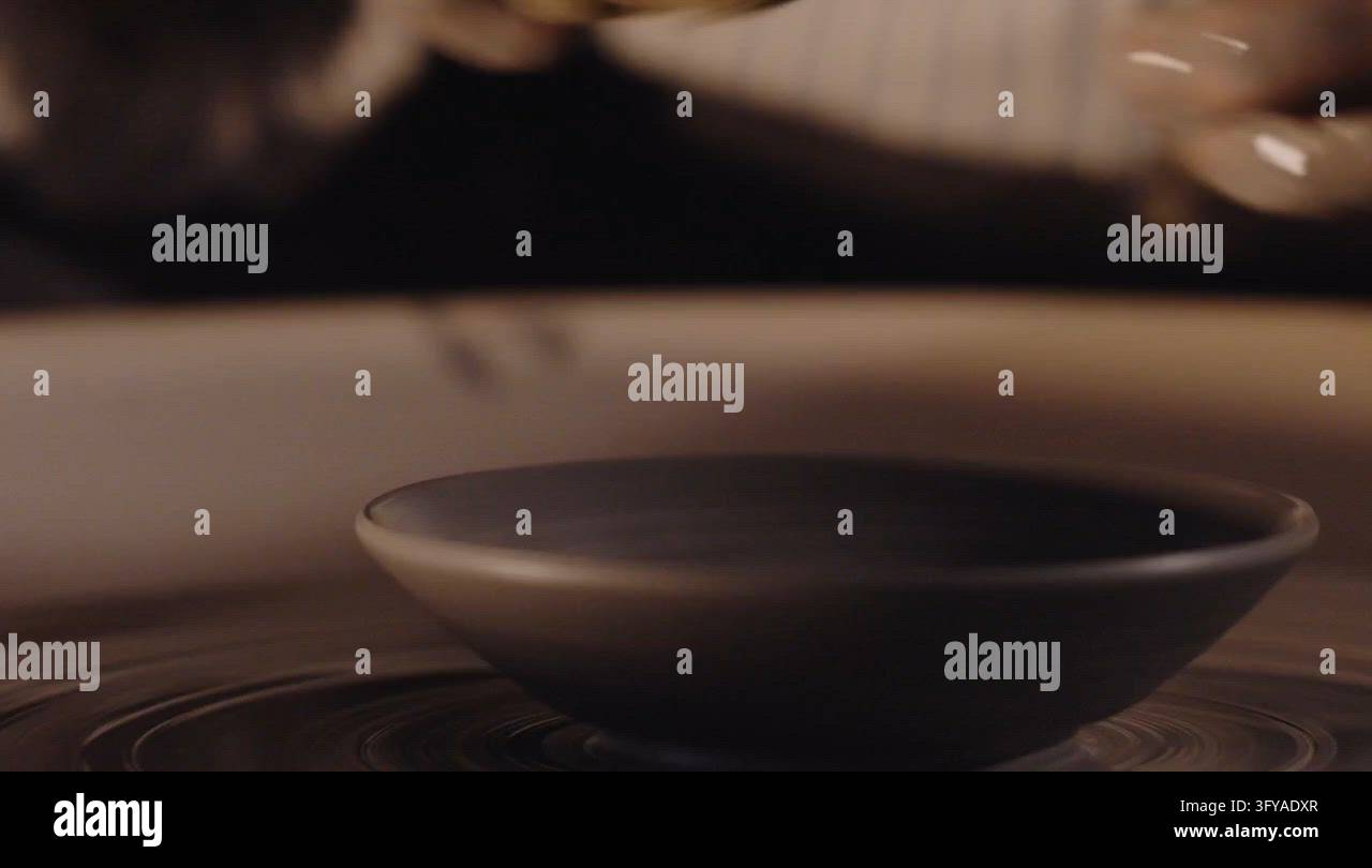 Crafting Pottery on a Wheel at a Studio Stock Video Footage - Alamy