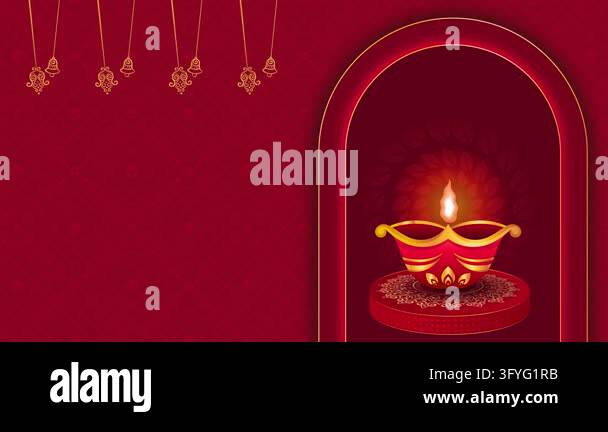 Elegant Diwali festival background featuring a traditional burning oil ...