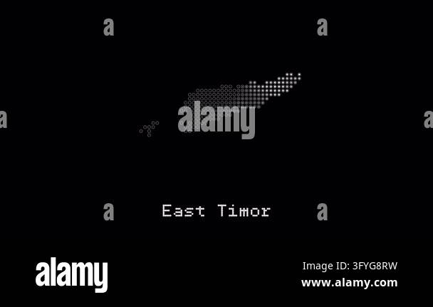 East timor, also known as timor leste, represented on a digital screen ...