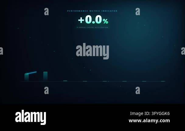 Financial growth chart and performance metric indicator futuristic hud ...
