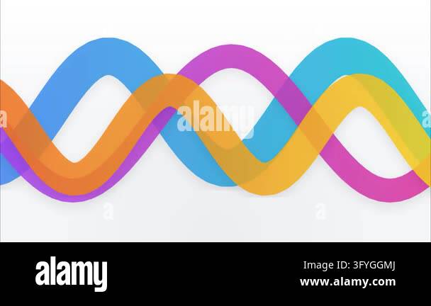 Abstract intertwining waves vibrant modern minimalist graphic design ...