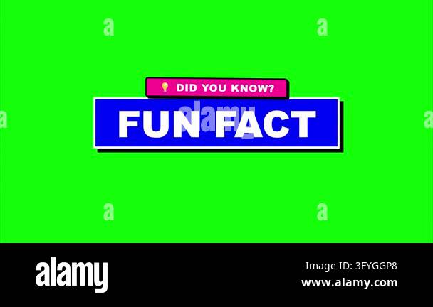 Fun fact did you know banners modern pop up animation green screen ...
