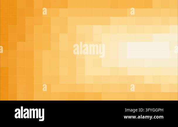 Yellow orange pixel mosaic blocks abstract geometric digital pattern ...
