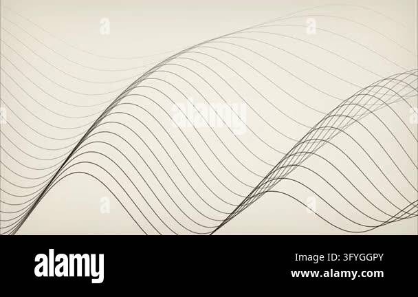 Abstract wavy lines flowing rhythmic pattern minimalist geometric ...
