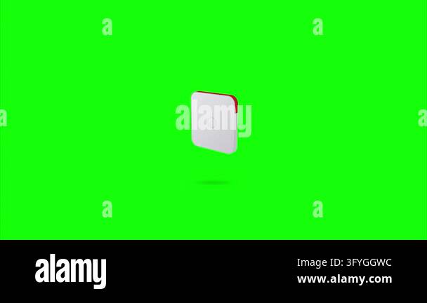 3d animated calendar icon date 31 modern glossy 3d rendering green ...