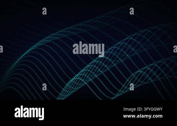 Digital Background Abstract Large Digital abstract particle waves cyan data grid futuristic high tech ...
