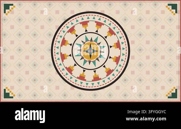 Ethnic geometric mandala pattern ornament vintage tribal aesthetic ...
