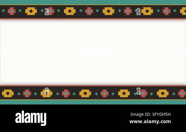 Ethnic tribal geometric border horizontal stripes bohemian native ...