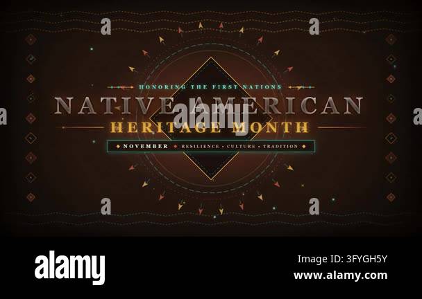 Native american heritage month celebration traditional tribal ornament ...