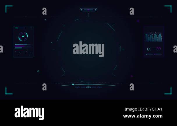 Futuristic hud interface digital control panel data visualization sci ...