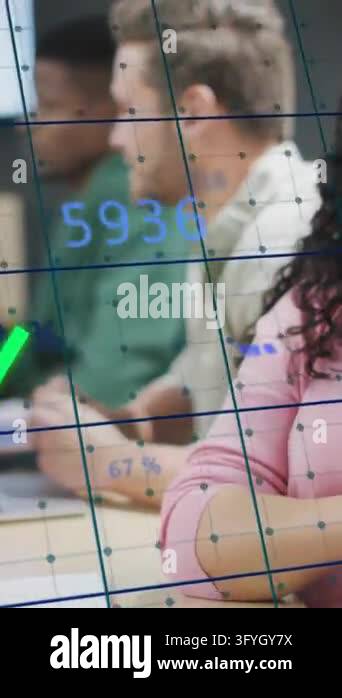 Vertical video: Green graph animating across training grid zooming to ...