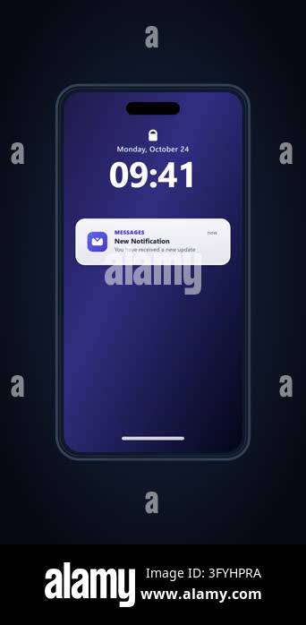Gpu Vertical Clean mobile push notification motion graphics, 9:16 vertical ...