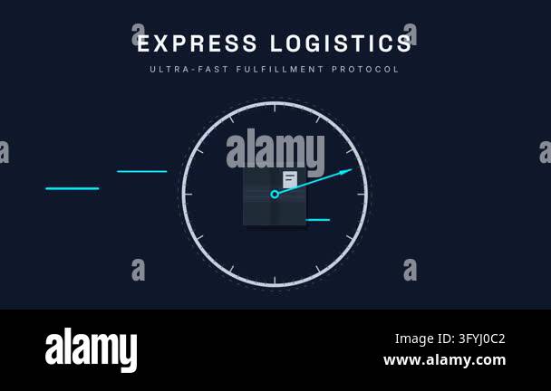 Minimalist Express Delivery Service Icon with Fast Fulfillment ...