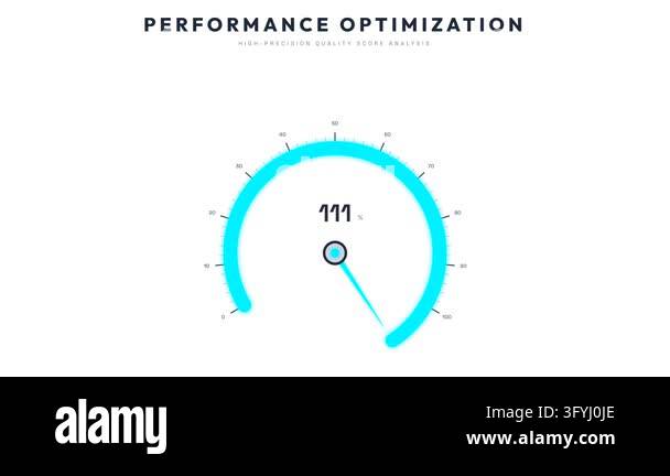 Digital Performance Gauge 100 Percent Quality Score for Smart Factory ...