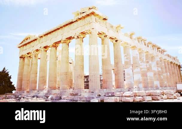 Parthenon in Acropolis - Athens, Greece Stock Video Footage - Alamy