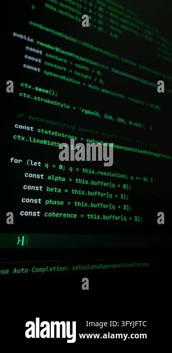 Automated green vibe coding script types algorithms on terminal display ...