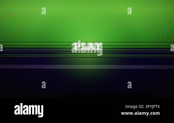 Luminous Play lettering appears centered on a distorted screen filled ...