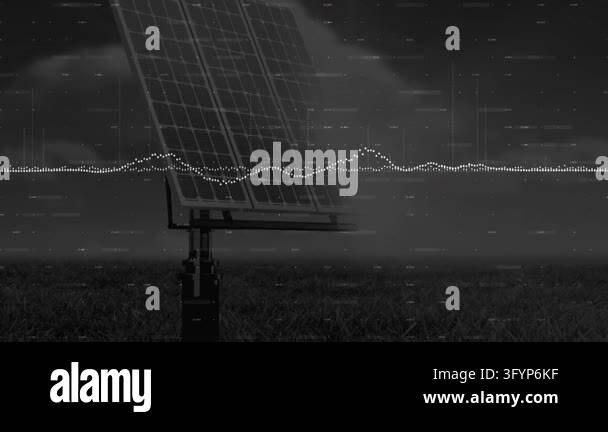 Vertical video: Solar panel sending sensor data, waveform tracking ...