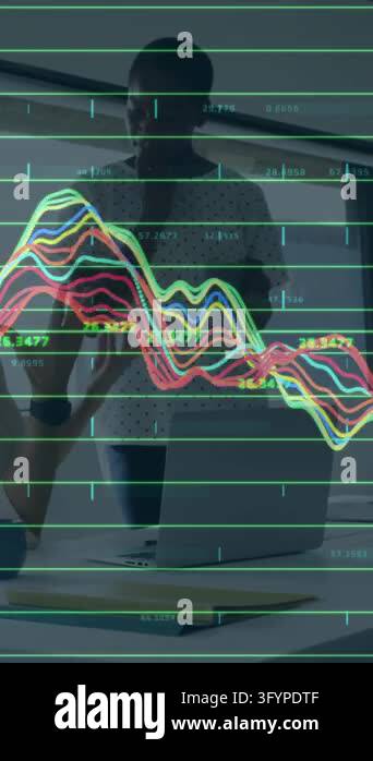 Animation of financial data processing over diverse colleagues ...