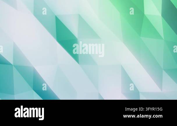 Abstract green low poly background with faceted triangles and soft ...