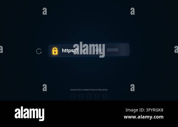 A high quality motion graphic featuring an encrypted internet browser ...