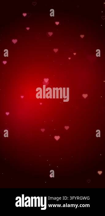 An elegant motion background featuring animated floating red hearts and ...