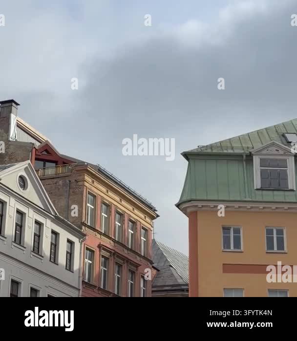 Short video of Old Town Riga Latvia featuring historic colorful ...