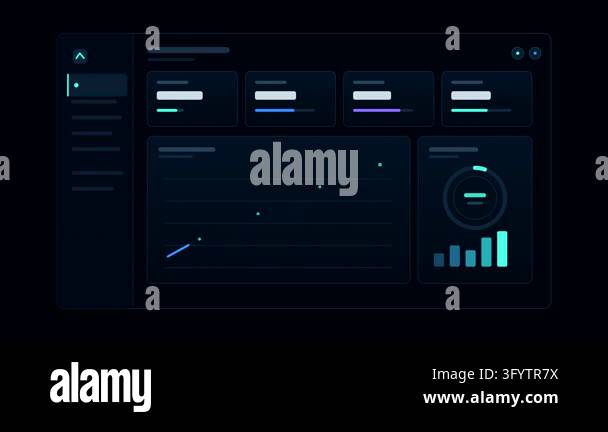 Modern SaaS analytics dashboard animation with line chart and UI ...