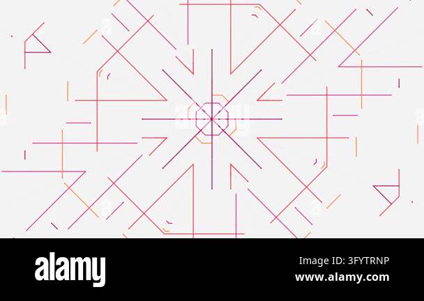 Abstract geometric line art pattern with red intersecting lines ...