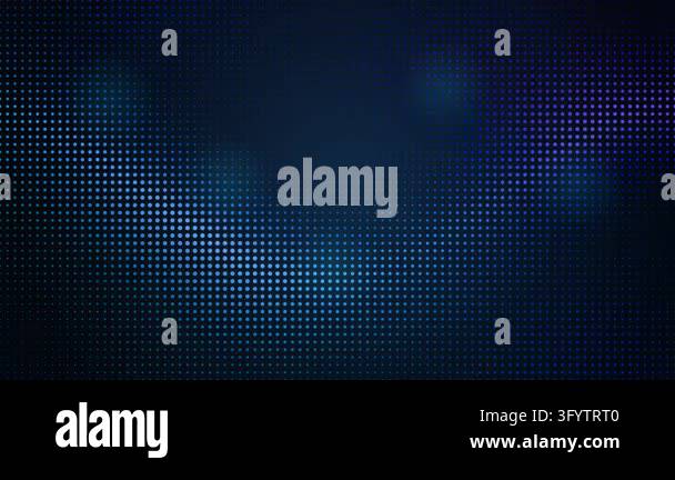 Abstract dark blue background with glowing pixel grid and digital dot ...