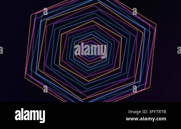 Virtual Background Abstract Neon Abstract neon geometric hexagon tunnel background with colorful glowing ...