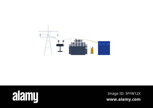 Substation Transformr Industrial High Voltage Transmission Substation Step Down Power ...