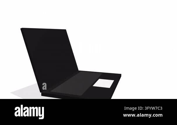 A slim modern portable computer isolated on a white background for ...