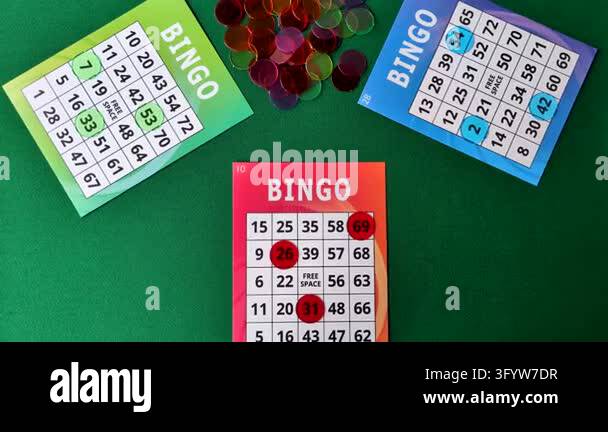 Colorful bingo cards for fun, gaming, and Christmas leisure. Bingo ...