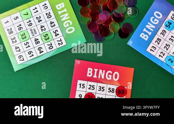 Colorful bingo cards for fun, gaming, and Christmas leisure. Bingo ...