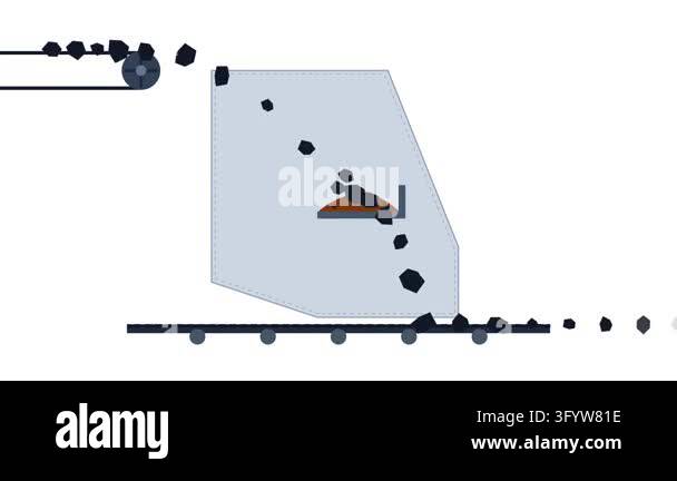 Industrial Rock Box Transfer Chute and Impact Dead Bed System for Heavy ...