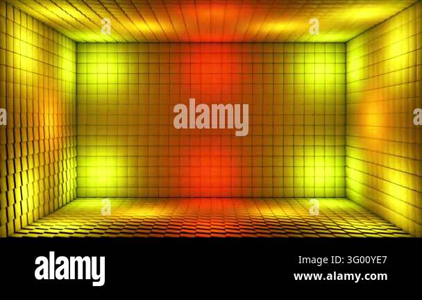 Broadcast Pulsating Switching Hi-Tech Illuminated Cubes Room Stage ...
