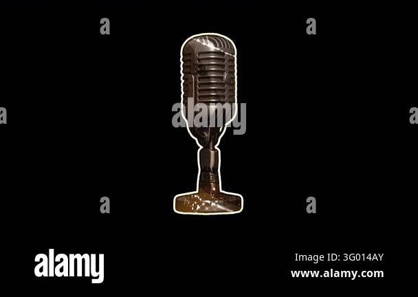 Classic Microphone Papercut Icon with paper texture. A hand-crafted ...