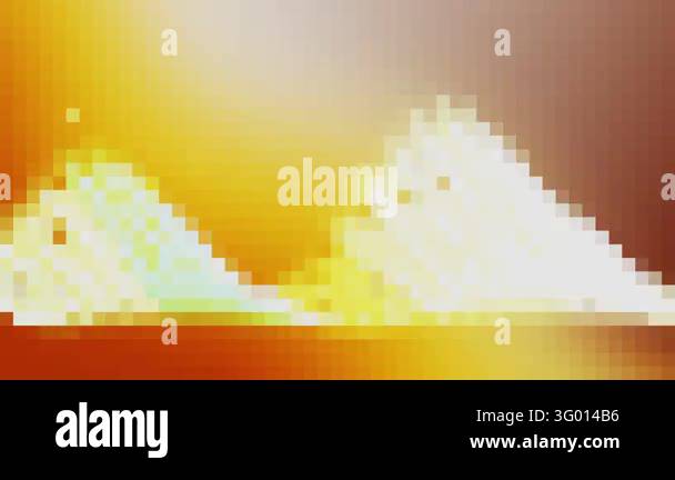 Abstract Pixel Mosaic Soundwave Warm Orange Gradient Background Stock ...