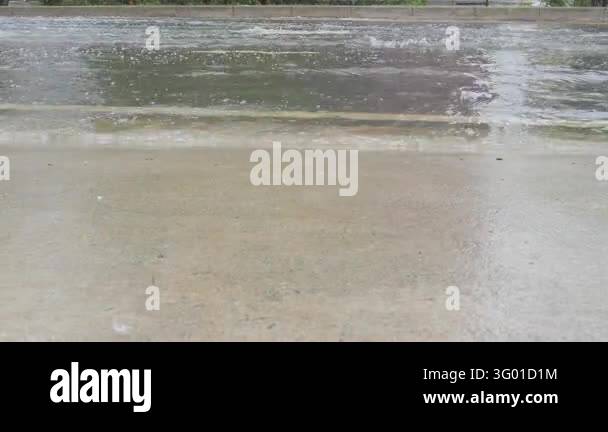Has Stock The vehicle is partially submerged in deep rainwater that has ...