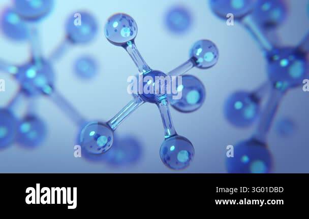 Concept medic microscope the elementary particles. Science cosmetic, 3D ...