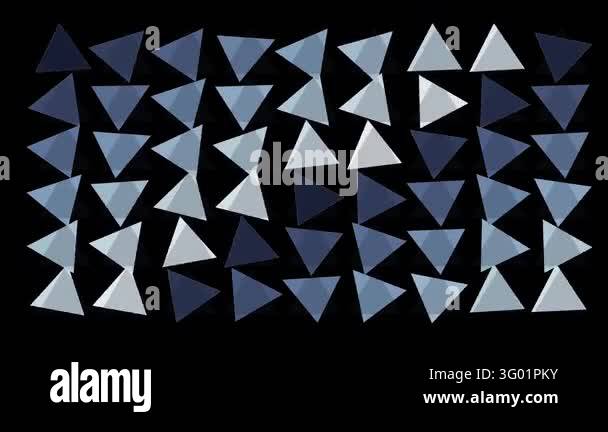 Seamless loop of dynamic geometric shapes featuring rotating blue and ...